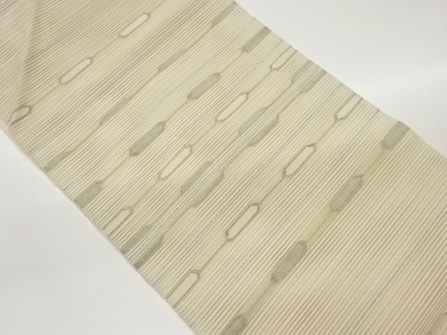 JAPANESE NAGOYA OBI FOR SUMMER / WOVEN ABSTRACT STRIPE